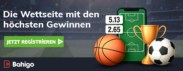 Sportwetten Anzeige mit Pokal und Fussball im Vordergrund